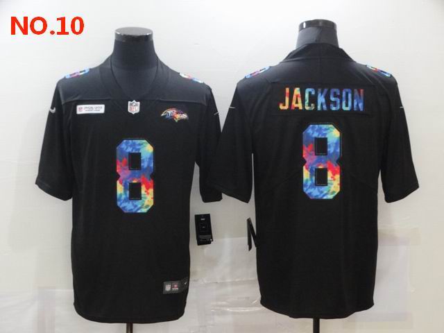 Men's Baltimore Ravens 8 Lamar Jackson Jesey NO.10;